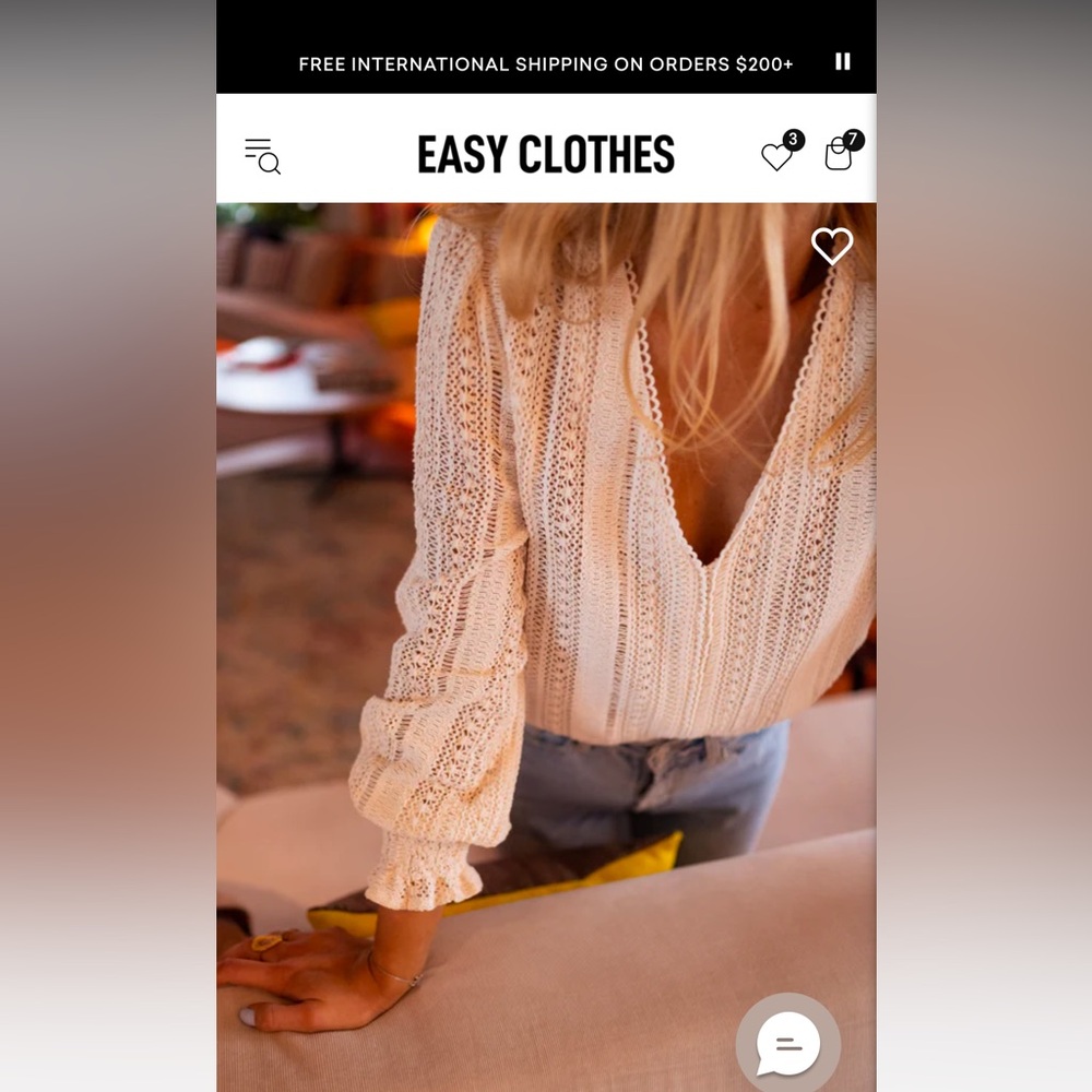 Easy clothes ecru blouse